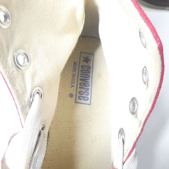 Converse All Star Red High Tops Size 5 Made in USA Vintage Sneakers - Picture 12 of 13
